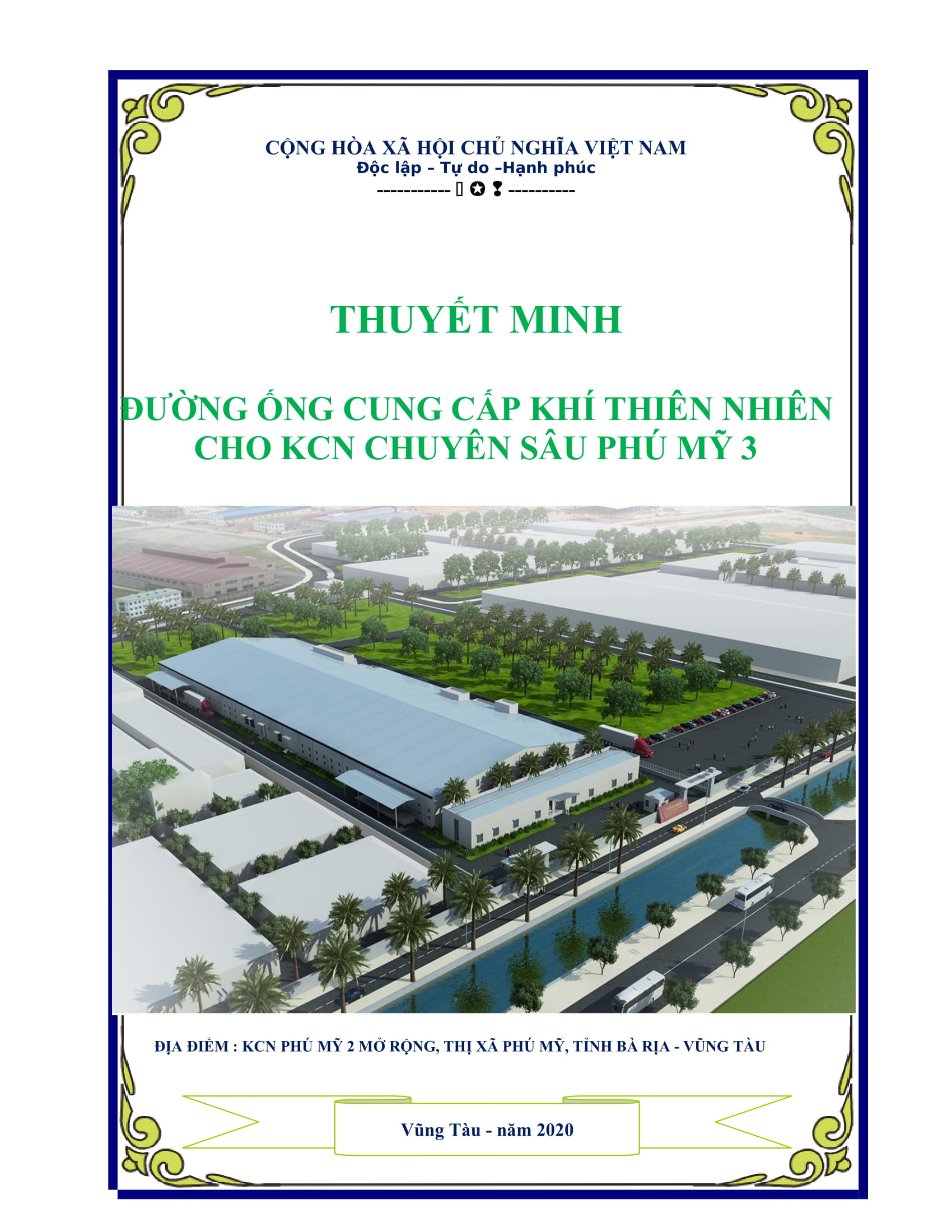 ĐƯỜNG ỐNG CUNG CẤP KHÍ THIÊN NHIÊN CHO KCN CHUYÊN SÂU PHÚ MỸ 3