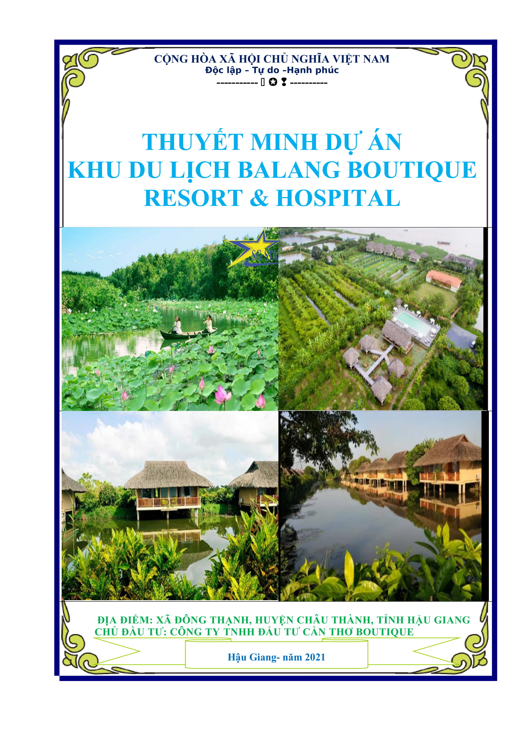 Dự án đầu tư Khu du lịch BaLang Boutique Resort & Hospital