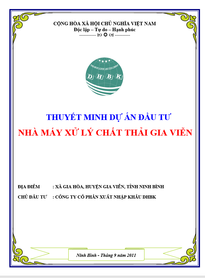 Nhà máy xử lý chất thải: công tác quản lý chất thải tại huyện Gia Viễn